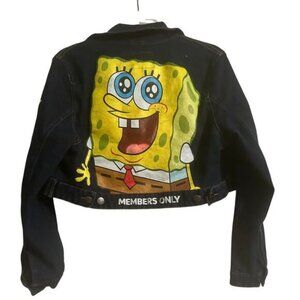 GUC Nickelodeon Members Only Youth Sponge Bob Squarepants Denim Jean Jacket Med
